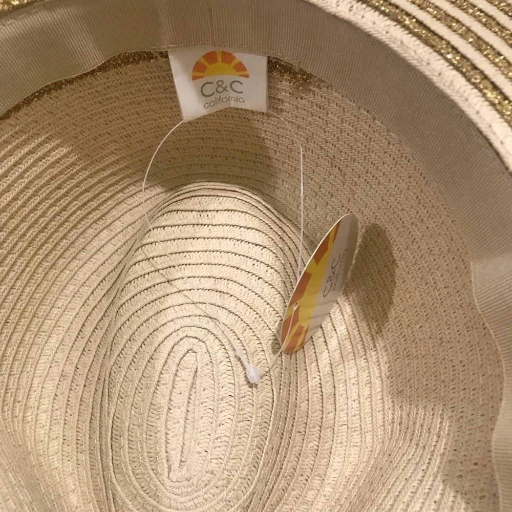 C&C California Gold straw hat NWT